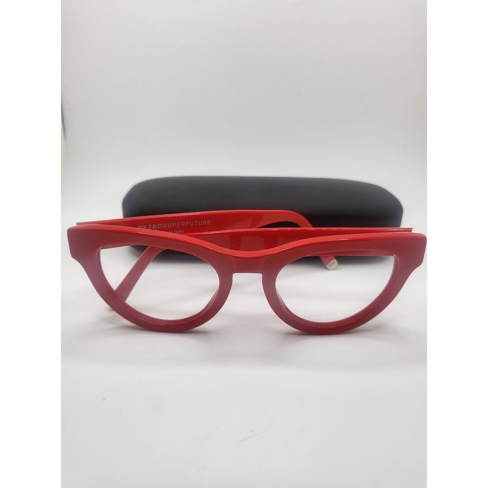 RetroSuperFuture Numero 64 Eye Glasses Red Frame Size 50mm Cat eye Round